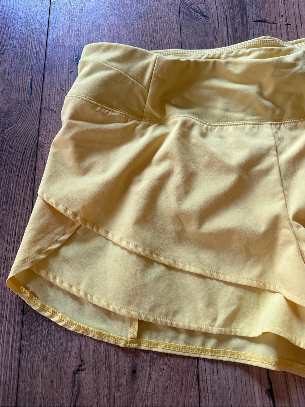 CALIA by Carrie Underwood Bright Butter Yellow Layered Athletic Skort Shorts XL - Picture 3 of 6